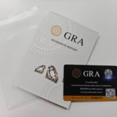 Certificado GRA de autenticidad para joyas de plata 925 y moissanita Masse
