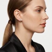 Aros Destello 4 de Plata y Moissanita, vista alternativa 2