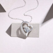 Collar Romance de Plata y Moissanita, vista alternativa 2