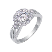 Anillo Esencia de Plata y Moissanita, vista alternativa 1