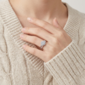 Anillo Esencia de Plata y Moissanita, vista alternativa 2
