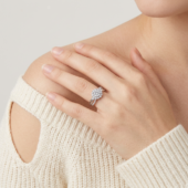 Anillo Esencia de Plata y Moissanita, vista alternativa 3