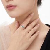 Anillo Aurora de Plata y Moissanita, vista alternativa 1