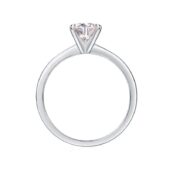 Anillo Solitario de Plata y Moissanita, vista alternativa 1