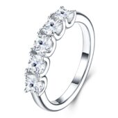 Anillo Promesa de Plata y Moissanita, vista alternativa 1