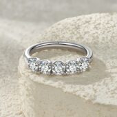 Anillo Promesa de Plata y Moissanita, vista alternativa 2