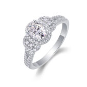 Anillo Cristal de Plata y Moissanita, vista alternativa 1