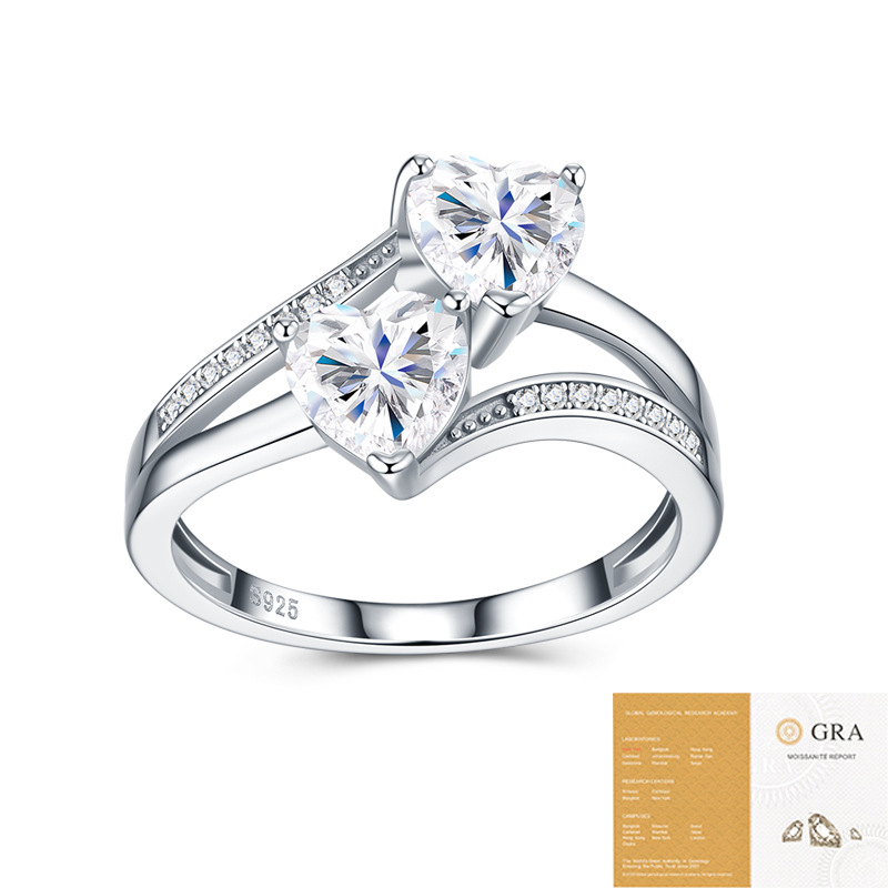 R17376-02 Anillo Cupido de Plata y Moissanita, vista alternativa 1